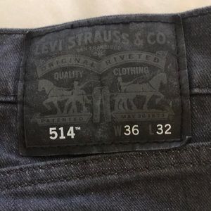 Men’s Levi’s 514 gray jeans.  36x32